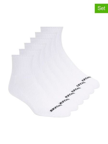 Skechers Skarpety (12 par) w kolorze białym rozmiar: 43-46. Białe skarpety Skechers, bez wzorów, ze splotem. Za 78.66 zł.