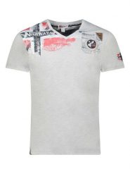 Geographical Norway Koszulka "Jamo" w kolorze jasnoszarym rozmiar: S. Szare bezrękawniki Geographical Norway, s, bez wzorów, z bawełny, bez kołnierzyka, bez ramiączek. Za 48.28 zł.