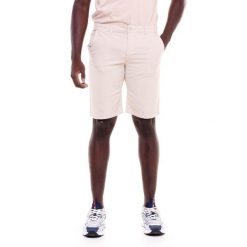 Męskie spodenki chino w odcieniach ziemi. Szare szorty LEONE 1947 APPAREL, m, bez wzorów. Za 126.26 zł.