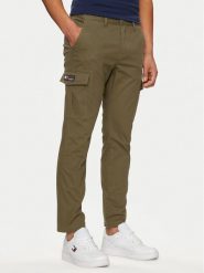 Tommy Jeans Spodnie materiałowe Austin DM0DM18940 Zielony Slim Fit. Zielone spodnie materiałowe Tommy Jeans, m, bez wzorów, z bawełny. Za 259.99 zł.