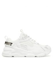 Plein Sport Sneakersy FAES USC0800 STE003N Biały. Białe buty sportowe casual Plein Sport, bez wzorów, z materiału, bez zapięcia. Za 639.99 zł.