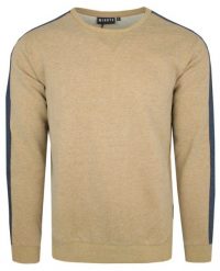Miękka i Wygodna Bluza Męska - Beżowa, Pasek. Brązowe bluzy Minute, m, bez wzorów, z bawełny, bez kaptura. Za 148.00 zł.