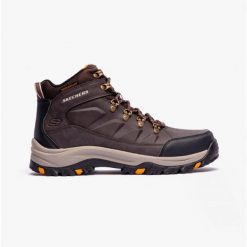 Buty trekkingowe męskie SKECHERS Relment Dagget. Brązowe trekkingi Skechers, bez wzorów, bez zapięcia. Za 298.00 zł.