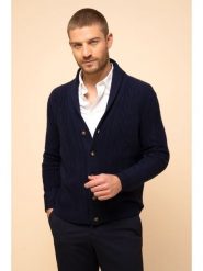 Just Cashmere Kaszmirowy kardigan "Garma" w kolorze granatowym rozmiar: XL. Niebieskie swetry rozpinane Just Cashmere, xl, bez wzorów, z kaszmiru, bez kołnierzyka, bez ramiączek. Za 1,304.99 zł.