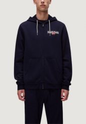 Bluza Mężczyzna NAPAPIJRI B-AYLMER FZH WINT. Niebieskie bluzy z kapturem Napapijri, na zimę, m, bez wzorów, z bawełny, z kapturem. Za 609.00 zł.