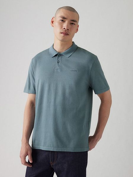 Levi's Koszulka polo w kolorze niebiesko-szarym rozmiar: L. Niebieskie koszulki polo Levi's®, l, bez wzorów, bez kołnierzyka, bez ramiączek. Za 118.01 zł.
