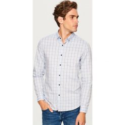 Koszula w kratkę slim fit - Niebieski. Koszule marki Asics lifestyle. Za 69.99 zł.