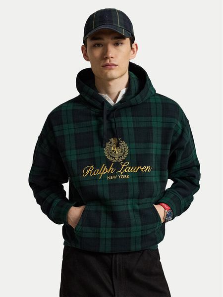 Polo Ralph Lauren Bluza 710B28746001 Zielony ciemny Regular Fit. Zielone bluzy Polo Ralph Lauren, m, bez wzorów, z bawełny, bez kaptura. Za 1,299.00 zł.