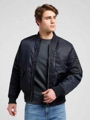 MESKA KURTKA LEE BOMBER JACKET BLACK 112371314. Czarne kurtki Lee, xl, bez wzorów, bez kaptura. Za 229.99 zł.