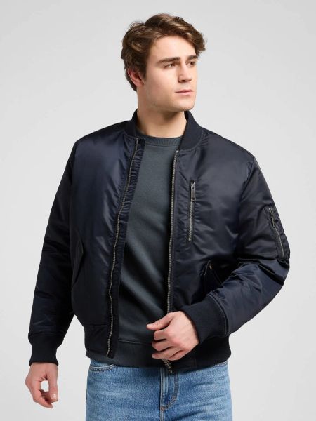 MESKA KURTKA LEE BOMBER JACKET BLACK 112371314. Czarne kurtki Lee, xl, bez wzorów, bez kaptura. Za 229.99 zł.
