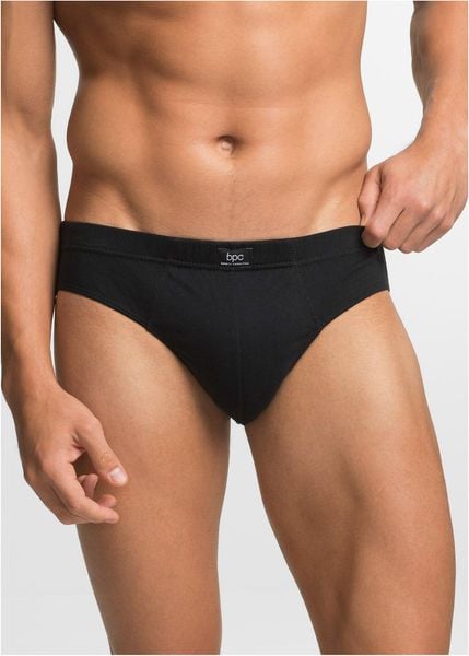 Slipy maxi z bawełną (5 par). Czarne slipki bonprix, m, z aplikacjami, z bawełny. Za 67.99 zł.