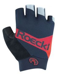 Roeckl Rękawiczki kolarskie "Iseo" w kolorze czarno-czerwonym rozmiar: 7,5. Czarne rękawiczki Roeckl, bez wzorów. Za 141.52 zł.