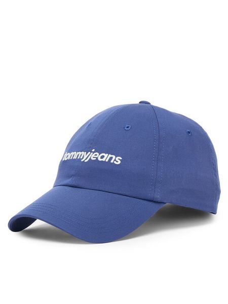 Tommy Jeans Czapka z daszkiem Script Logo AM0AM14455 Niebieski. Niebieskie czapki z daszkiem Tommy Jeans, bez wzorów, z bawełny. Za 129.99 zł.