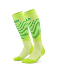 Męskie skarpety kompresyjne na zimę Ski Ultralight CEP. Zielone odzież kompresyjna CEP, bez wzorów, z elastanu. Za 229.00 zł.