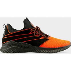 Buty lifestyle męskie OBML202 - pomarańcz. Szare buty sportowe casual 4F, bez wzorów, z gumy, bez zapięcia. Za 249.99 zł.