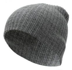 Szara Męska Jesienno-Zimowa Czapka, Krasnal, Ciepła, Uniwersalny Rozmiar, Prążkowana. Szare czapki zimowe Pako Jeans, bez wzorów, prążkowane. Za 35.00 zł.