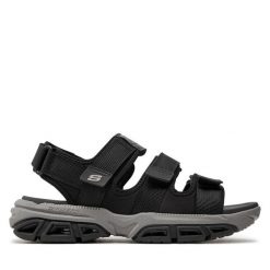 Sandały Skechers. Czarne sandały Skechers, bez zapięcia. Za 199.99 zł.