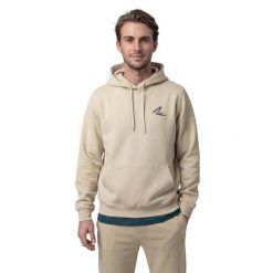 Męska bluza tenisowa z kapturem Siroko Newport Beige. Brązowe bluzy z kapturem SIROKO, m, bez wzorów, z materiału, z kapturem. Za 169.00 zł.