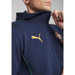 Męska rozpinana kurtka z kapturem Portugalia Casuals PUMA. Niebieskie kurtki Puma, m, bez wzorów, z kapturem, do biegania. Za 337.50 zł.