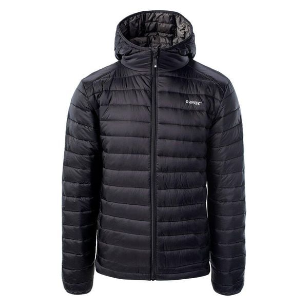 Kurtka Ocieplana Męska Pikowanie Cash. Czarne kurtki Hi-tec, l, bez wzorów, z puchu, bez kaptura. Za 332.99 zł.