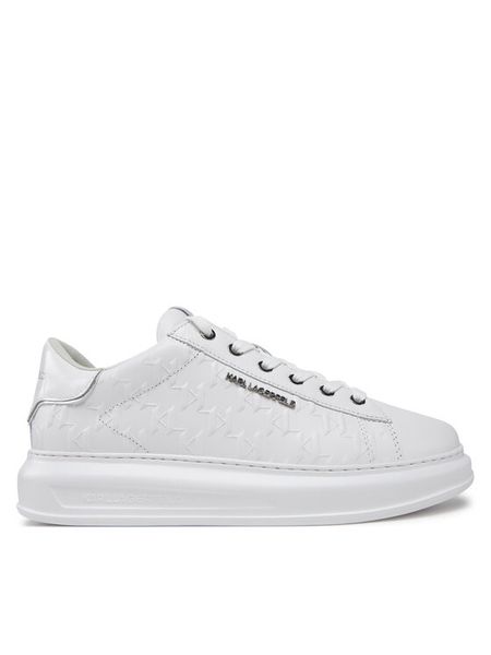 KARL LAGERFELD Sneakersy Kapri KL52549K Biały. Białe buty sportowe casual KARL LAGERFELD, bez wzorów, ze skóry, bez zapięcia. Za 639.99 zł.