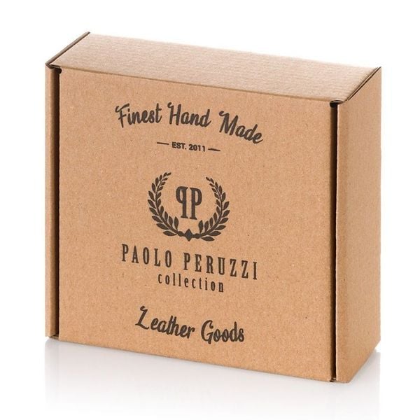 Pasek parciany brązowy z białym przeszyciem PAOLO PERUZZI PW-15-125 cm. Białe paski Paolo Peruzzi, bez wzorów, z materiału. Za 34.00 zł.