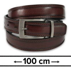 Dwustronny Pasek do Spodni, Czarno-Brązowy, 100 cm, Elegancki, Męski, Skórzany -ZET. Brązowe paski Zet, bez wzorów, ze skóry, eleganckie. Za 89.00 zł.