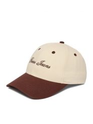 Guess Jeans Czapka z daszkiem CEO-GJ-U3-001-SS26 Beżowy. Brązowe czapki z daszkiem Guess Jeans, z aplikacjami, z bawełny. Za 79.99 zł.