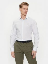 Tommy Hilfiger Koszula MW0MW34629 Niebieski Slim Fit. Niebieskie koszule Tommy Hilfiger, m, bez wzorów, z bawełny, bez kołnierzyka, bez ramiączek. Za 199.99 zł.