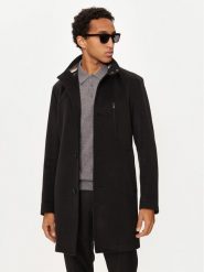 Boss Płaszcz wełniany H-Hyde 50525764 Czarny Slim Fit. Czarne płaszcze Boss, na zimę, m, bez wzorów, z wełny, bez kaptura. Za 2,799.00 zł.