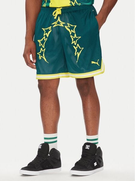 Puma Szorty sportowe 631703 Zielony Regular Fit. Zielone krótkie spodenki sportowe Puma, m, bez wzorów, z syntetyku. Za 299.99 zł.