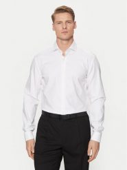 BOSS Koszula H-Hank 50543677 Biały Slim Fit. Białe koszule Boss, m, bez wzorów, z bawełny, bez kołnierzyka, bez ramiączek. Za 299.99 zł.