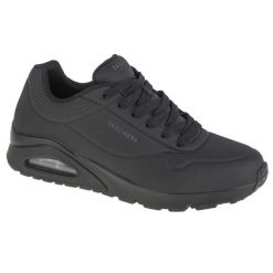 Sneakersy Skechers Uno Stand On Air. Czarne buty sportowe casual Skechers, bez wzorów, z syntetyku, bez zapięcia. Za 406.36 zł.