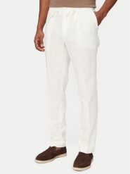 HUGO Spodnie materiałowe 50559695 Kremowy Regular Fit. Białe spodnie materiałowe Hugo, m, bez wzorów, z bawełny. Za 649.99 zł.