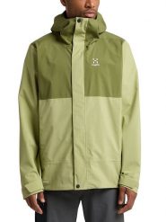 Haglöfs Kurtka funkcyjna "Koyal Proof" w kolorze oliwkowo-zielonym rozmiar: L. Brązowe kurtki outdoor i hardshell Haglöfs, l, bez wzorów, z materiału, bez kaptura. Za 513.45 zł.