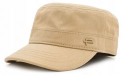 Męska Czapka, Wiosenno-Letnia - Patrolówka - Pako Jeans - Beżowa. Brązowe czapki z daszkiem Pako Jeans, na lato, bez wzorów, z bawełny. Za 75.00 zł.