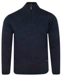 Sweter Wełniany TROYER Bordowo-Granatowy z Wysokim Dekoltem na Zamek, Ciepły -TRIKKO. Czerwone swetry rozpinane Trikko, m, bez wzorów, z wełny, bez kołnierzyka, bez ramiączek. Za 235.00 zł.