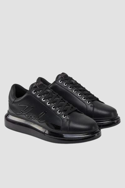 KARL LAGERFELD Czarne męskie sneakersy KAPRI KUSHION Karl Signia Shine, Rozmiar 45. Czarne buty sportowe casual KARL LAGERFELD, bez wzorów, z materiału, bez zapięcia. W wyprzedaży za 748.99 zł.