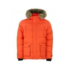 Kurtka puchowa wodoodporna Peak Mountain Canabel. Brązowe kurtki narciarskie i snowboardowe Peak Mountain, l, bez wzorów, z futra, narciarskie. W wyprzedaży za 296.00 zł.