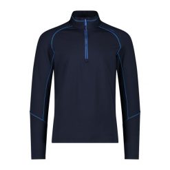 Golf męski techniczny CMP 30L0537. Niebieskie golfy CMP, l, bez wzorów, bez ramiączek. Za 203.50 zł.