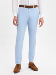 Finshley & Harding spodnie garniturowe - Kalifornia Mężczyźni Slim Fit niebieski, 48. Niebieskie garnitury Finshley & Harding, m, bez wzorów, z syntetyku. Za 299.95 zł.