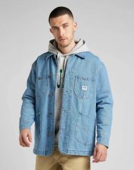LEE LOOSE LOCO JACKET MĘSKA KURTKA JEANSOWA VINTAGE STONE L88SGAGI 112326386. Kurtki Lee, l, bez wzorów, z jeansu, bez kaptura. Za 179.99 zł.