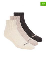 Skechers Skarpety (3 pary) w kolorze antracytowo-beżowym rozmiar: 39-42. Brązowe skarpety Skechers, bez wzorów, ze splotem. Za 17.99 zł.