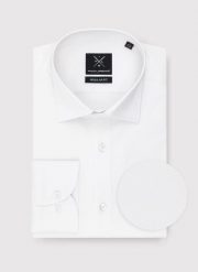 PAKO LORENTE – Biała koszula męska. Białe koszule Pako Lorente, m, bez wzorów, z bawełny, bez kołnierzyka, bez ramiączek. Za 359.99 zł.