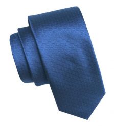 Elegancki i Modny Męski Krawat - Angelo di Monti - Granatowy, Drobna Faktura Materiału. Niebieskie krawaty i muchy Angelo di Monti, bez wzorów, z tkaniny. Za 45.00 zł.