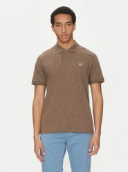 BOSS Polo 50536728 Beżowy Regular Fit. Brązowe koszulki polo Boss, m, bez wzorów, z bawełny, bez kołnierzyka, bez ramiączek. Za 309.99 zł.