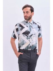 Marks & Spencer Koszula w kolorze morsko-białym rozmiar: XXL. Niebieskie koszule Marks & Spencer, xxl, bez wzorów, bez kołnierzyka, bez ramiączek. Za 57.06 zł.