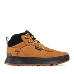 Trzewiki Timberland. Brązowe botki sznurowane Timberland, bez wzorów, bez obcasa, bez zapięcia. Za 639.99 zł.