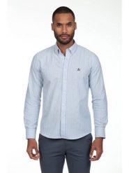 The Time of Bocha Koszula - Regular fit - w kolorze błękitnym rozmiar: XL. Niebieskie koszule The Time of Bocha, xl, bez wzorów, z bawełny, bez kołnierzyka, bez ramiączek. Za 152.99 zł.