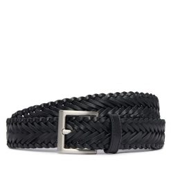 Pasek Tommy Hilfiger. Czarne paski Tommy Hilfiger, bez wzorów. Za 269.99 zł.